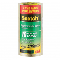 Scotch, 3M, Fita De Empacotamento Transparente, 4 Rolos, 45mm X 100M na Amazon