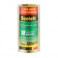 Scotch, 3M, Fita De Empacotamento Transparente, 4 Rolos, 45mm X 100M na Amazon