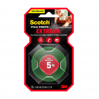 Scotch, 3M, Fixa Forte, Fita Dupla Face, Fixação Extrema, 24mm X 2m na Amazon