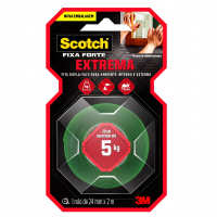 Scotch, 3M, Fixa Forte, Fita Dupla Face, Fixação Extrema, 24mm X 2m na Amazon