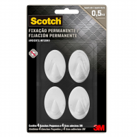 Scotch, 3M, Gancho Adesivo, Fixação Permanente, Sem Furos, Branco, 4 Unidades na Amazon