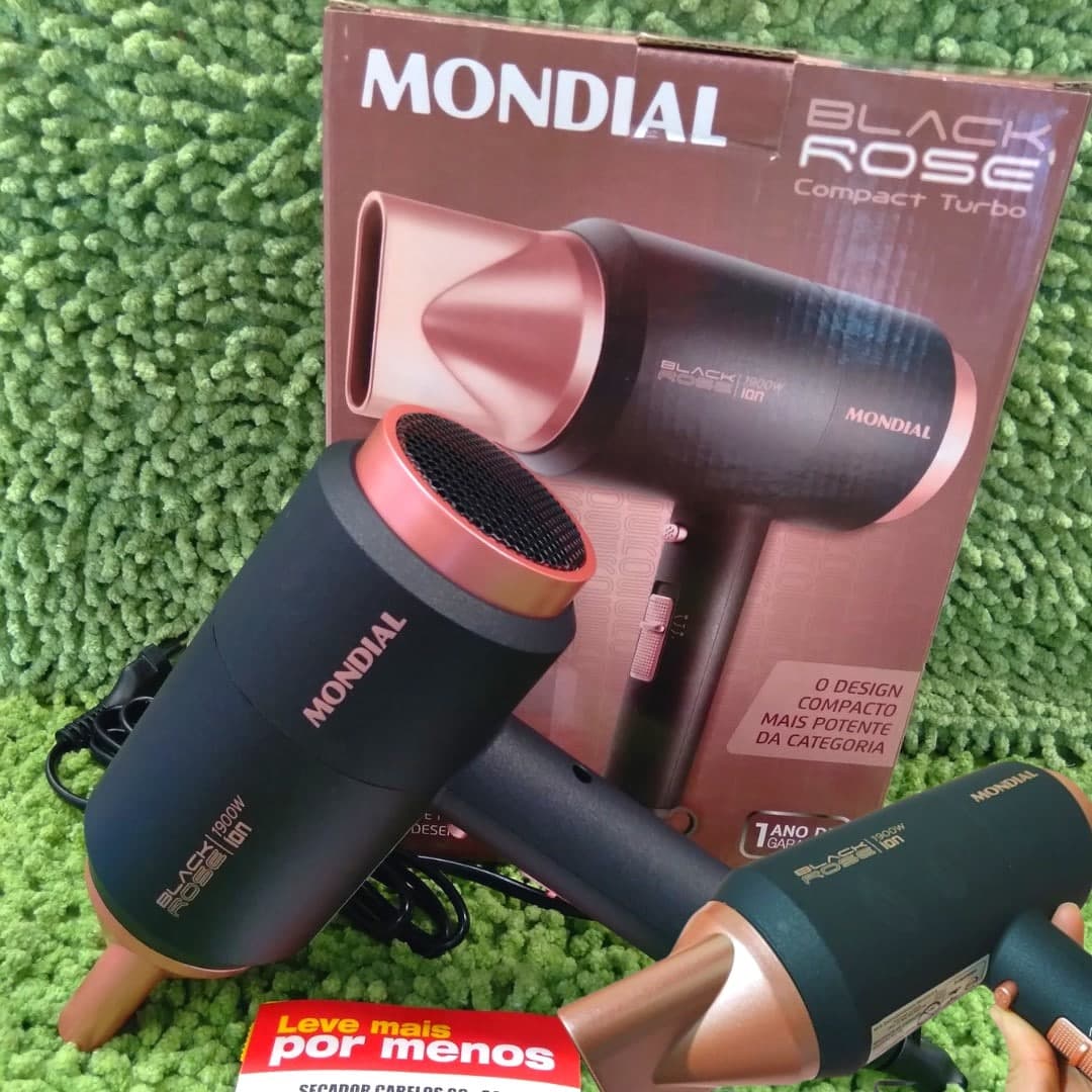 Secador De Cabelos Black Rose Compact Turbo Sc-38 220v - Mondial na Americanas