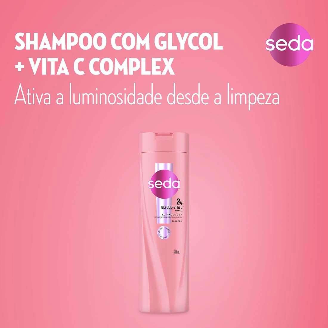 Seda Luminous UV Shampoo 2% Glycol e Vita C Complex 300ml na Amazon