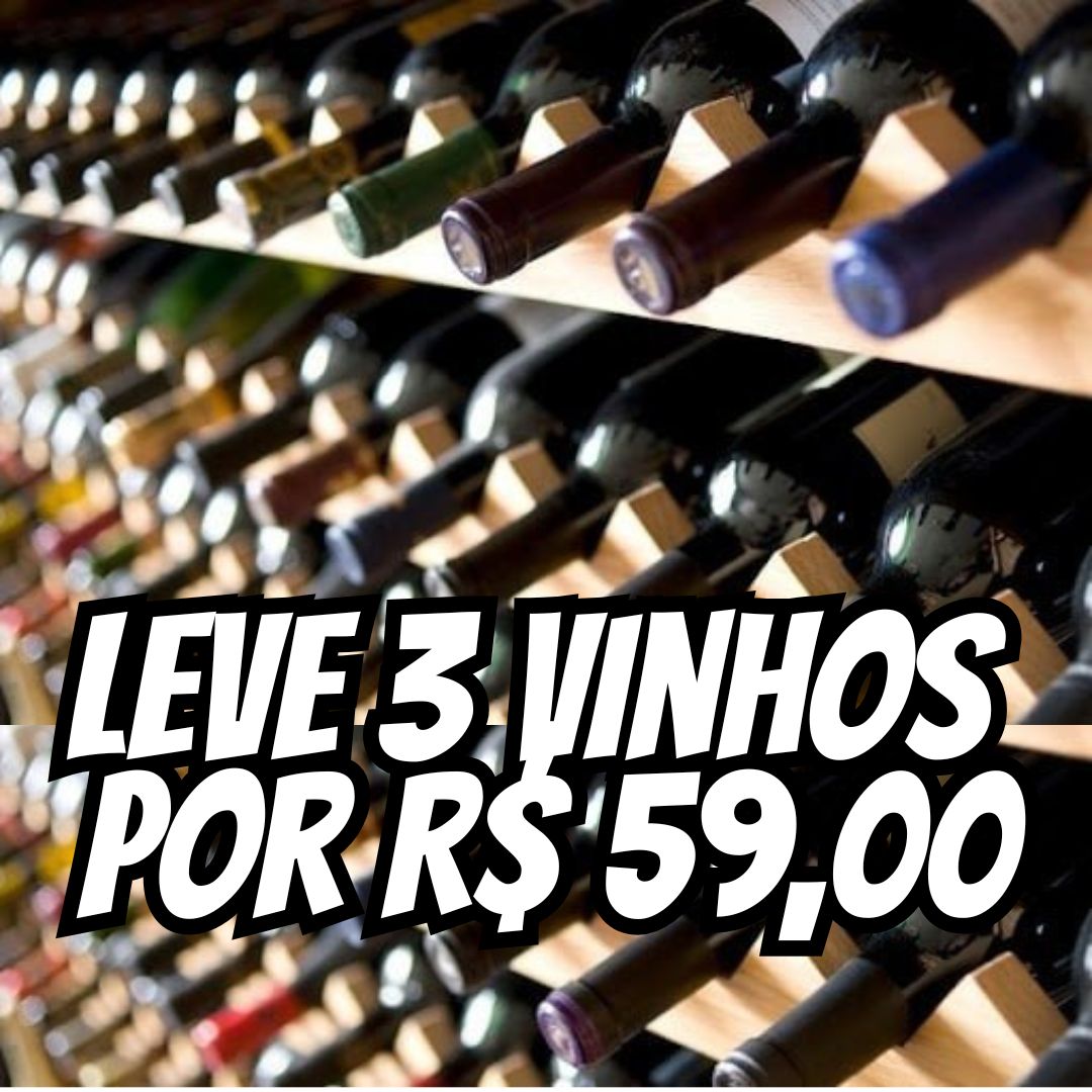 Seleção com Ótimas Opções De Vinhos, 3 por R$ 59,00 na Amazon