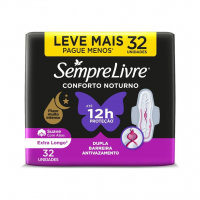 Sempre Livre Absorvente Externo Noturno Plus Noite E Dia Suave 32un Embalagem Pode Variar na Amazon