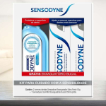 Sensodyne Branqueador Extra Fresh Kit com 2 Cremes Dentais, 50g, Enxaguatório Bucal Coolmint para Dentes Sensíveis, 250ml na Amazon