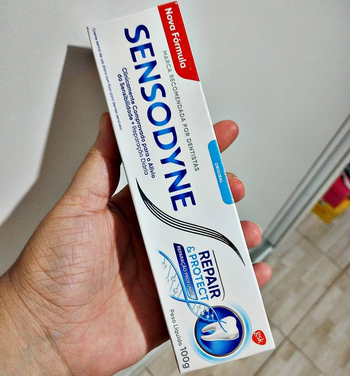 Sensodyne Creme Dental Repair e Protect, Reparação Profunda e Proteção Diária para Dentes e Gengivas Sensíveis, 100g na Amazon