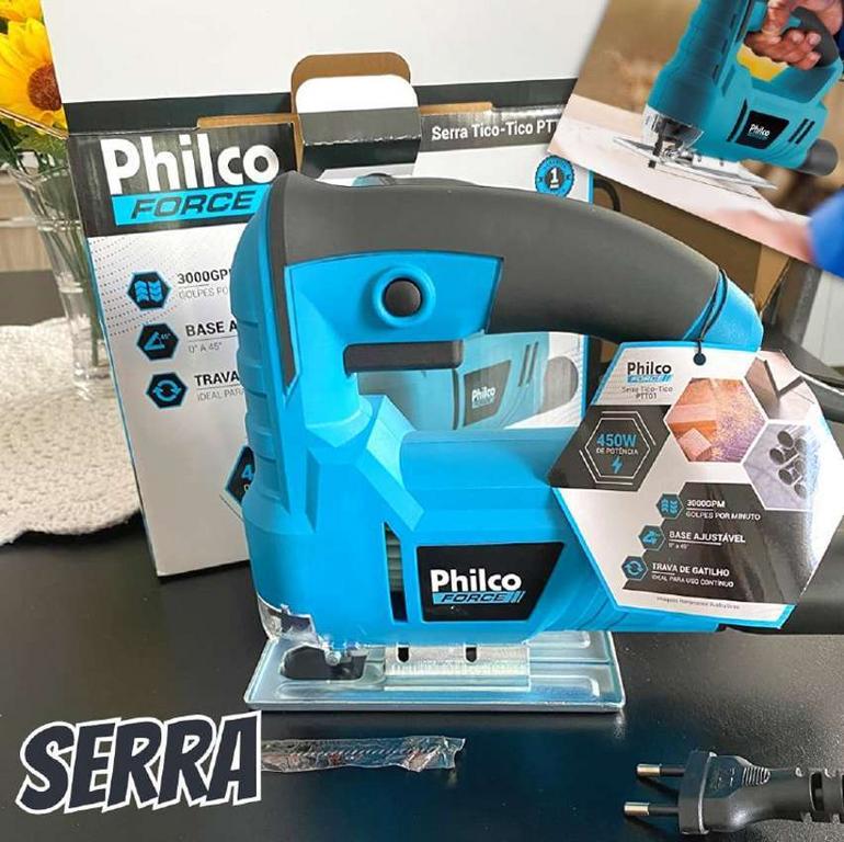 Serra Philco PTT01 450W 127V Preto/Azul na Amazon