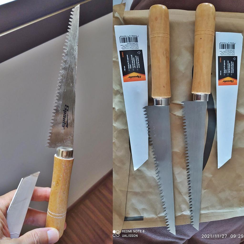 Serrote Para Drywall, 7 180 Mm, Cabo De Madeira Sparta na Amazon