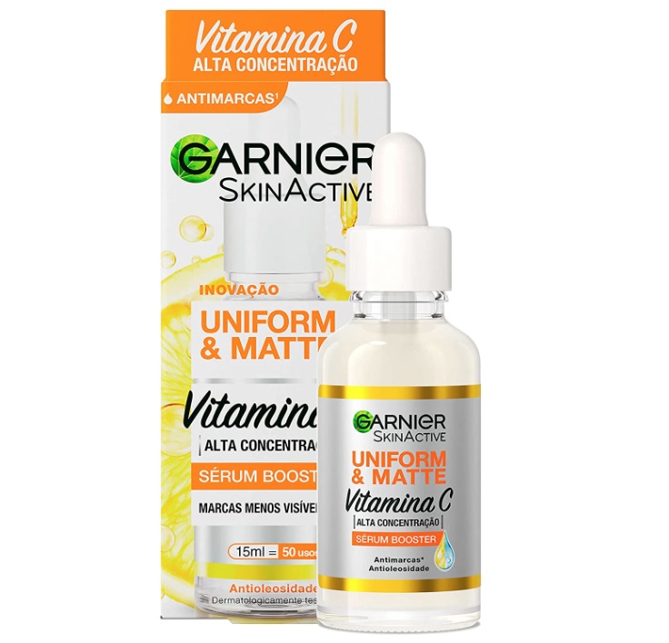 Sérum Facial Antimarcas Garnier Uniform & Matte Vitamina C, 15ml na Amazon