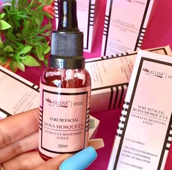 Sérum Facial Rosa Mosqueta Regenera a Pele – Max Love na Amazon