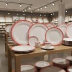 Serviço de Jantar e Café 20 Peças em Porcelana, Decoração Névoa Vermelho, Porcelana Schmidt na Amazon