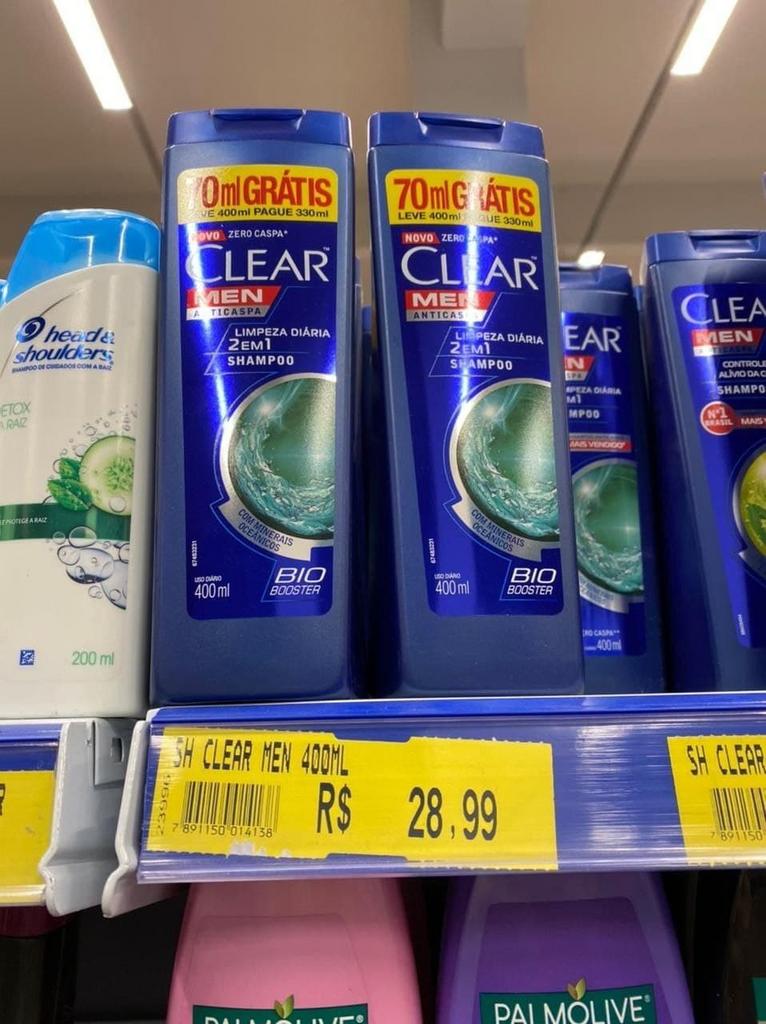 Shampoo Anticaspa Clear Men Limpeza Diária 2 em 1 400ml na Amazon