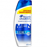Shampoo Anticaspa Head & Shoulders Men 3 Em 1, 650 Ml na Amazon