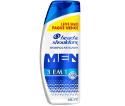 Shampoo Anticaspa Head & Shoulders Men 3 em 1, 650 ml na Amazon