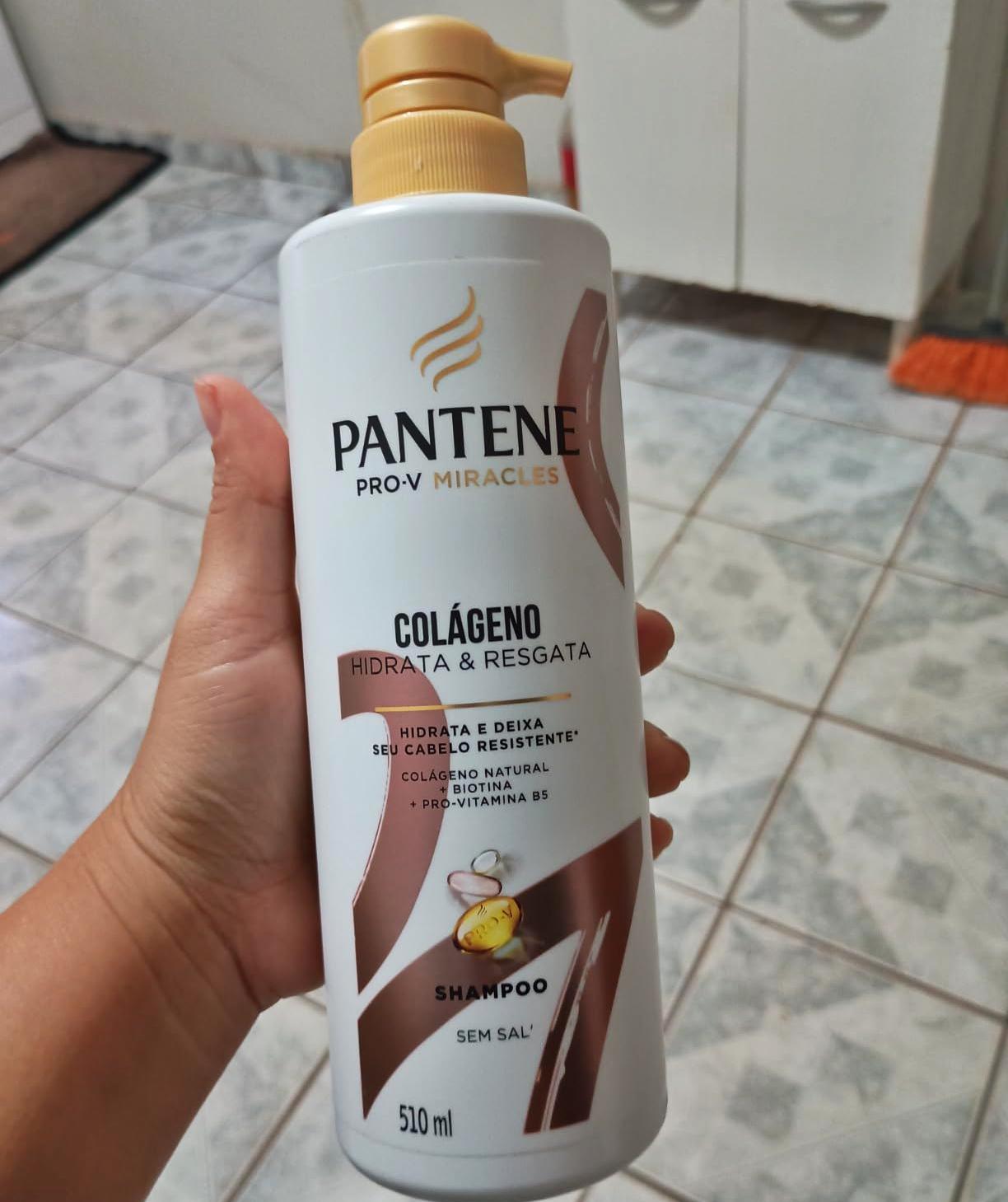 Shampoo Pantene Colágeno Hidrata e Resgata 510ml, Rosa na Amazon
