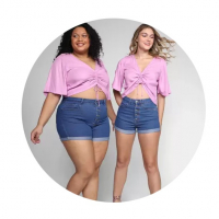 Short Jeans Vista Magalu Barra Dobrada na Magazine Luiza
