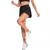 Shorts Duplo Fitness Cintura Alta Feminino Preto na Posthaus