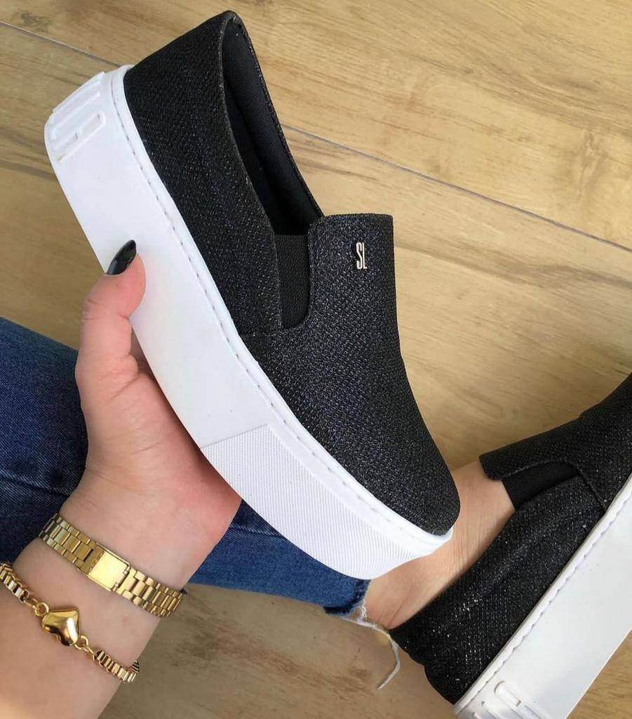 Slip On Flatform Santa Lolla Básico Feminino na Magazine Luiza