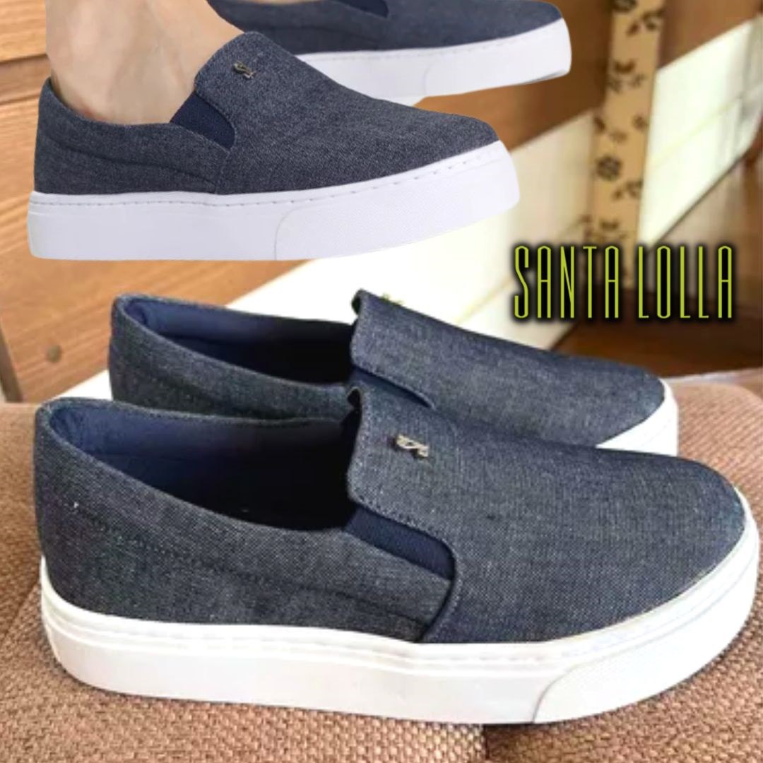 Slip On Santa Lolla Jeans Logo Feminino na Zattini