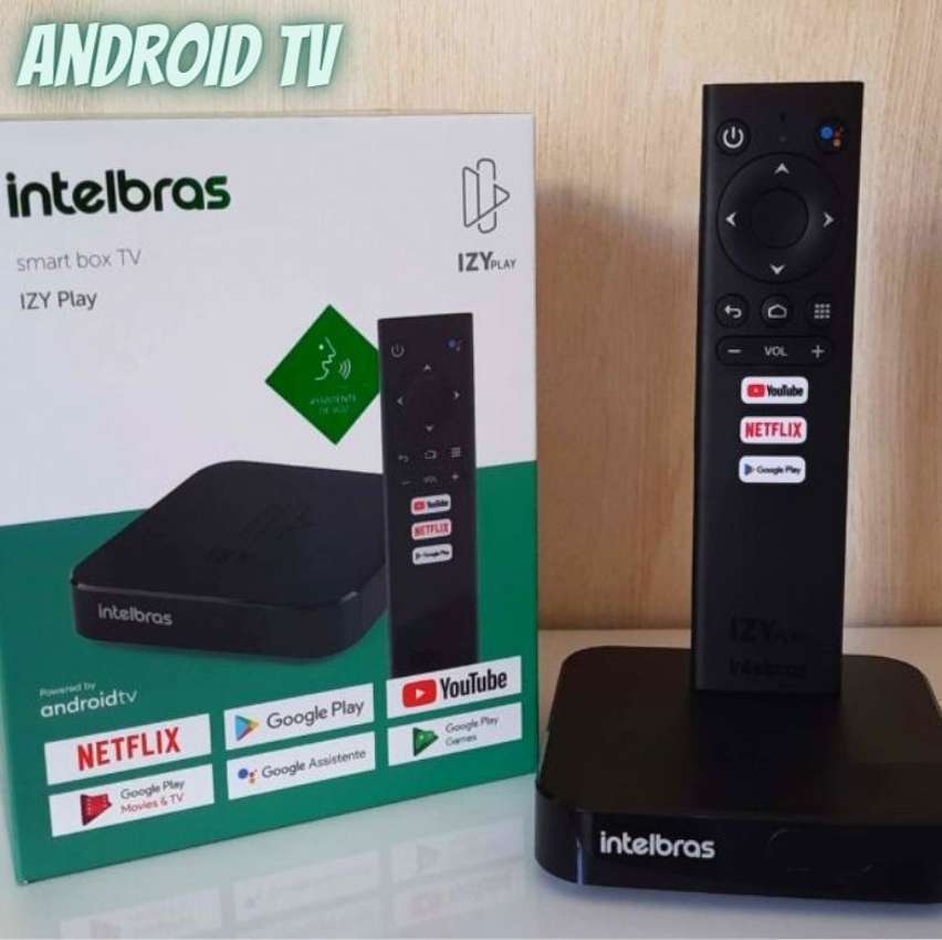 Smart Box Android TV IZY Play Preto Intelbras na Amazon