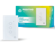 Smart Interruptor Wi-Fi Positivo Casa Inteligente, 3 Módulos, Touch, Branco – Compatível com Alexa na Amazon