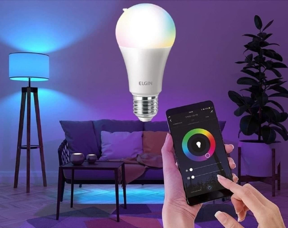 Smart Lâmpada Led Colors, 10w Bivolt Wi-FI – Elgin, compatível com Alexa na Amazon