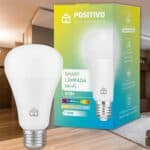 Smart Lâmpada Wi-Fi RGB LED 10W, Cores Mais Vibrantes (até 16 milhões de combinações), Branco Quente e Frio, 1100 Lúmens, Bivolt, Positivo Casa Inteligente, Compatível c/Alexa e Google Assistente na Amazon