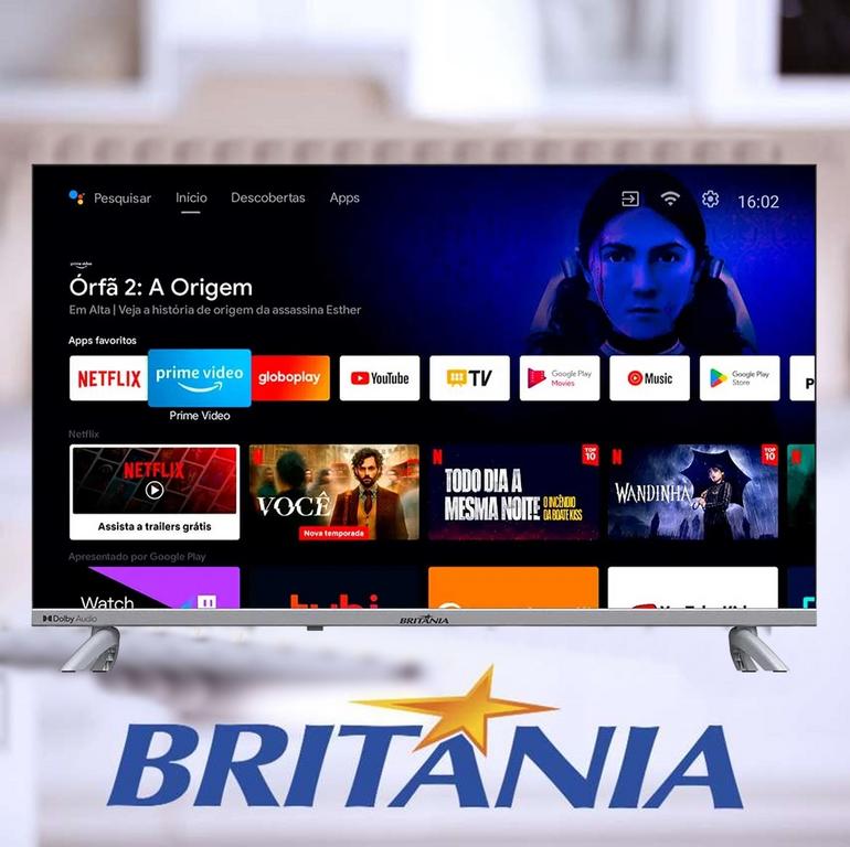 Smart TV 32” Britânia Btv32g23agssgblh Led Hd Dolby Audio na Carrefour