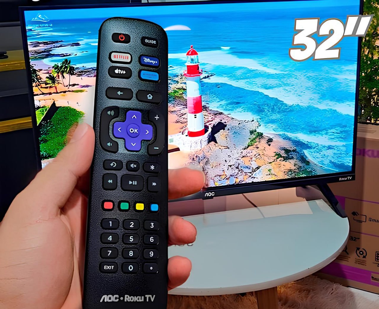 Smart TV 32″ HD AOC Roku 32S5045/78G TV HDMI 1 USB Wifi Conversor Digital na Amazon