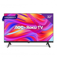 Smart TV 32" HD AOC Roku 32S5045/78G TV HDMI 1 USB Wifi Conversor Digital na Amazon