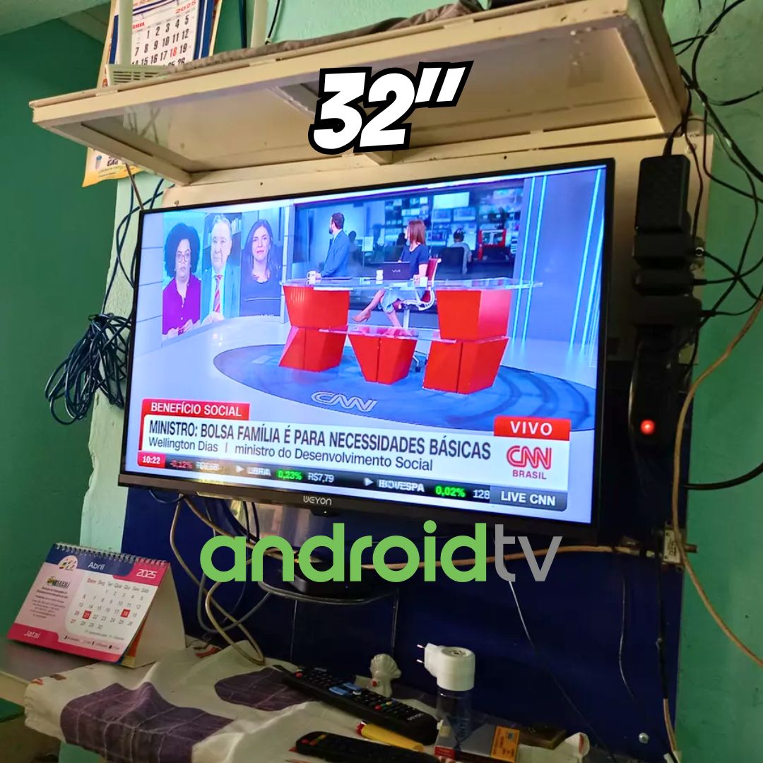 Smart Tv 32” Led Hd Wi-fi Weyon Tv 60hz 32wdsnbx 100/240v Android 14 na Amazon