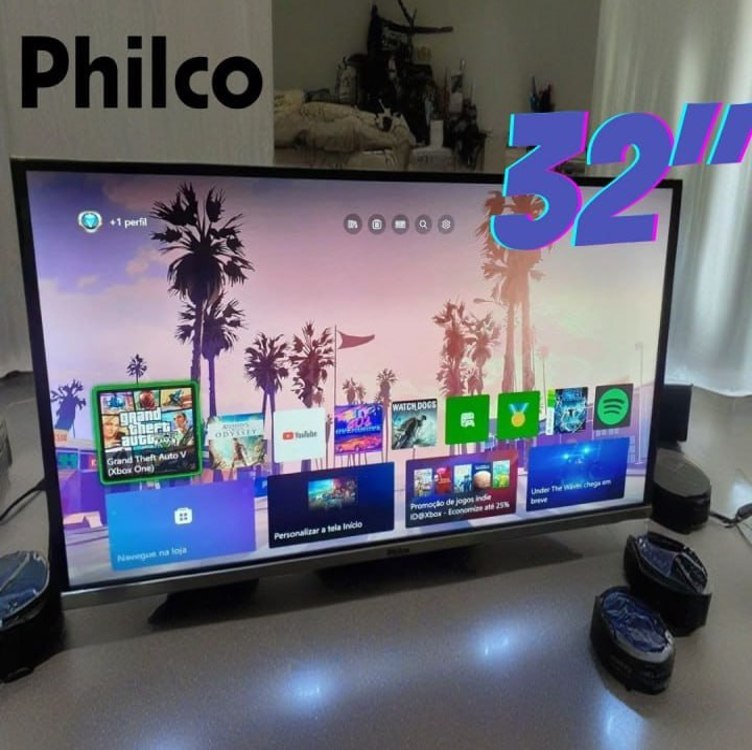 Smart TV 32” Philco PTV32K34RKGB Roku TV Led Dolby Audio na Amazon