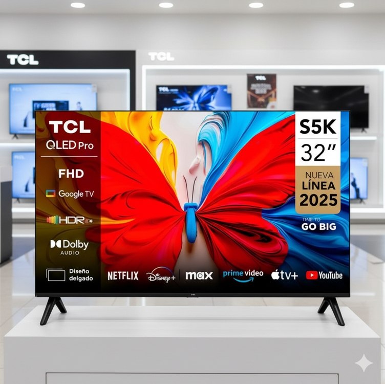 Smart TV 32″ TCL Full HD QLED 35S5K Google TV 2 HDMI na Amazon