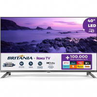 Smart TV 40” Britânia Roku TV LED Dolby Audio BTV40M9GR2CGB na Amazon