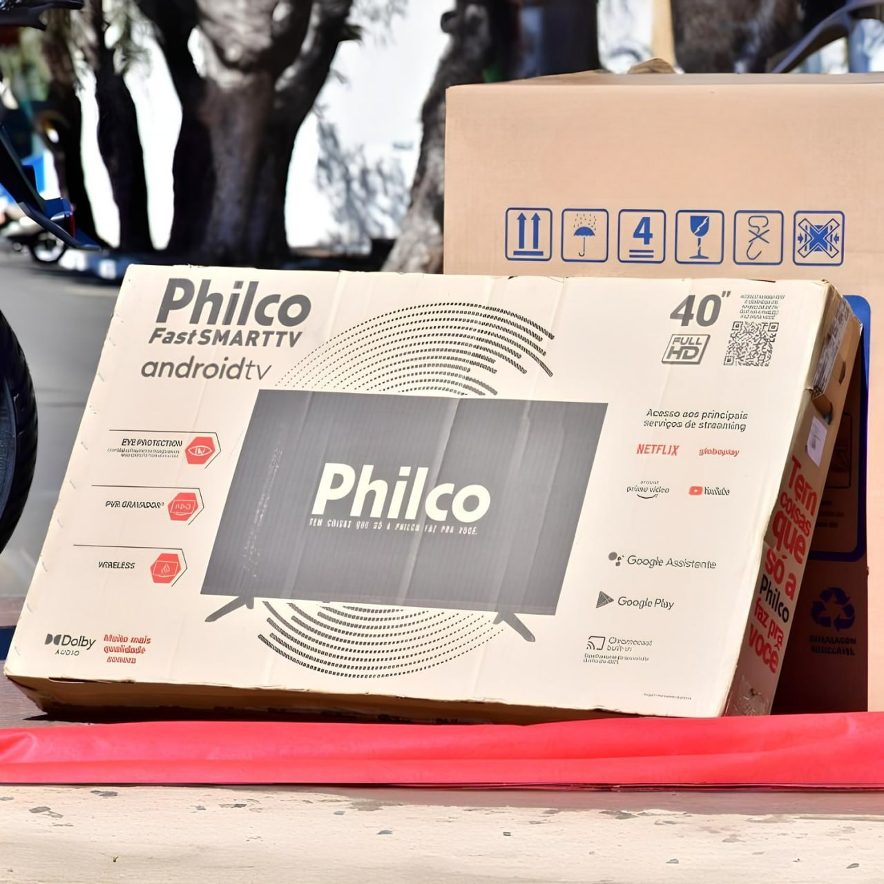 Smart TV 40” Philco LED Android TV Dolby Audio PTV40M9GACGB na Amazon
