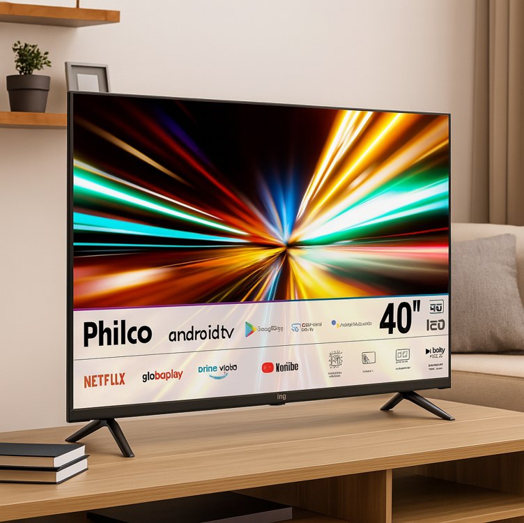Smart TV 40″ Philco LED Full HD Android 11 HDR10 P40SAA na Amazon