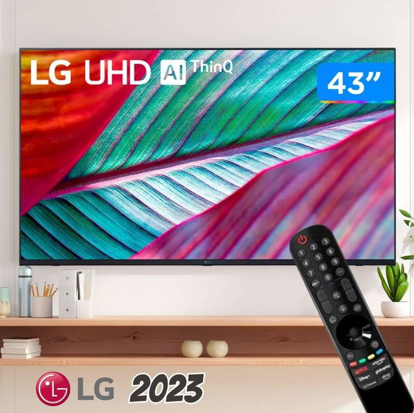 Smart TV 43″ 4K LG UHD ThinQ AI 43UR7800 HDR Bluetooth Alexa Google Assistente Airplay2 3 HDMI na Carrefour