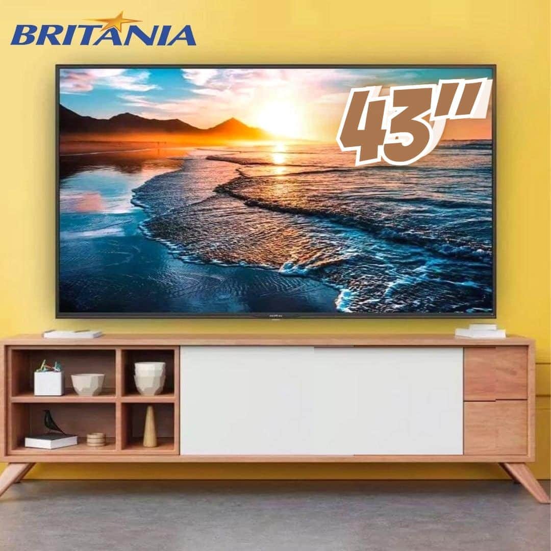 Smart TV 43” Britânia Led BTV43G7PR2CSBLF Dolby Audio na Britânia