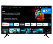 Smart TV 43” Full HD DLED Rig Vizzion BR43D1SA – IPS 2 HDMI 2 USB na Magazine Luiza