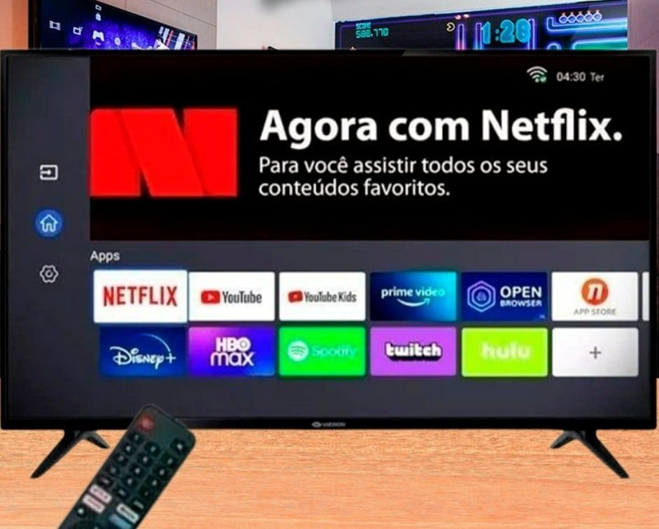 Smart TV 43” Full HD DLED Rig Vizzion LE43DF20 – IPS Wi-Fi 2 HDMI 2 USB na Magazine Luiza