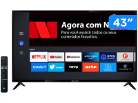 Smart TV 43” Full HD DLED Vizzion LE43DF20 – IPS Wi-Fi 2 HDMI 2 USB na Magazine Luiza