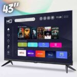 Smart TV 43″ Full HD, HDR, tela sem bordas, Android 11, design Slim HQ KDE43GR315LN na Amazon