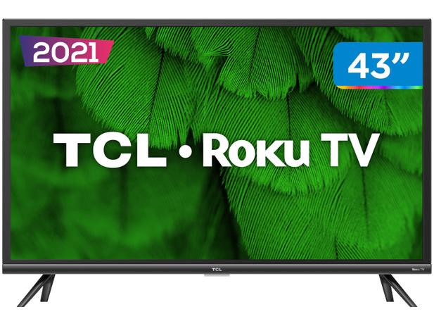Smart TV 43” Full HD LED TCL Roku TV 43RS520 - Wi-Fi Alexa Google e Siri 3 HDMI 1 USB na Magazine Luiza