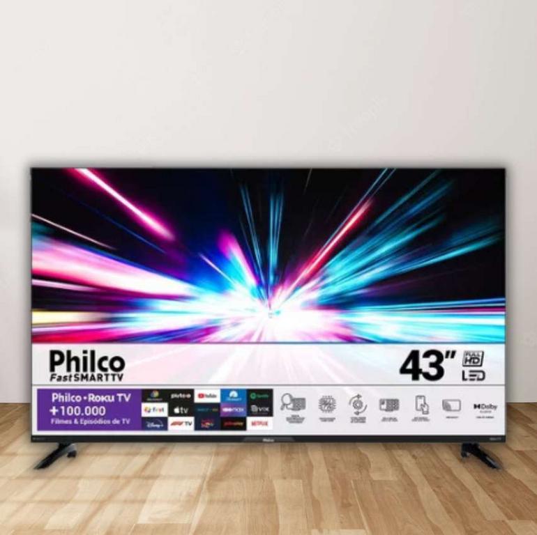 Smart TV 43” Philco PTV43G7ER2CPBLF Led Dolby Áudio na Amazon