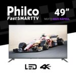 Smart TV 49″ Philco Led 4K Roku TV Borda Infinita P49ERA na Casas Bahia