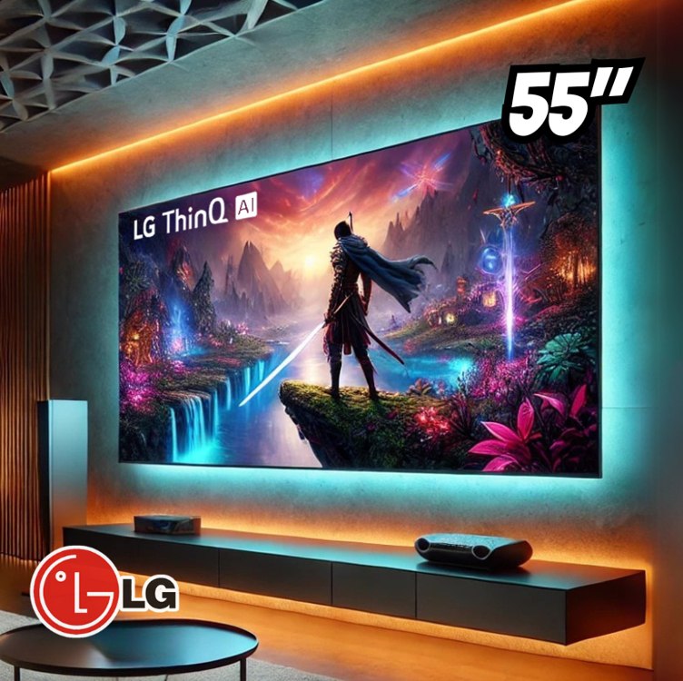 Smart TV 4K 55″ LG QNED 55QNED85T Processador α8 AI Painel 120Hz Quantum Dot Nanocell Local Dimming Design Super Slim FreeSync webOS 24 na Amazon