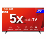 Smart TV 4K 65″ LG UHD 65UT8050 Processador α5 Ger7 AI Alexa/Chromecast integrado Otimizador de Jogos webOS 24 Controle Smart Magic na Amazon