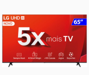 Smart TV 4K 65″ LG UHD 65UT8050 Processador α5 Ger7 AI Alexa/Chromecast integrado Otimizador de Jogos webOS 24 Controle Smart Magic na Amazon
