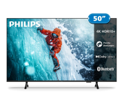 Smart TV, 50″ 4K, PHILIPS , Comando de Voz, Bluetooth, HDR, Dolby Atmos, HDMI, USB, Wi-Fi na Amazon